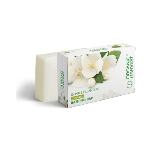 Jasmine Bathing Bar, For Skin Moisturisation, Ideal For All Skin Types, 100 % Organic, Paraben & Sulphate Free - 125gm