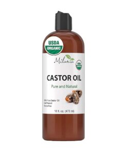 Organic Castor Oil-100 % Pure Cold-Pressed Beauty & Skincare Serum-Eyelash & Eyebrow Hair Growth Enhancer-Natural Conditioner