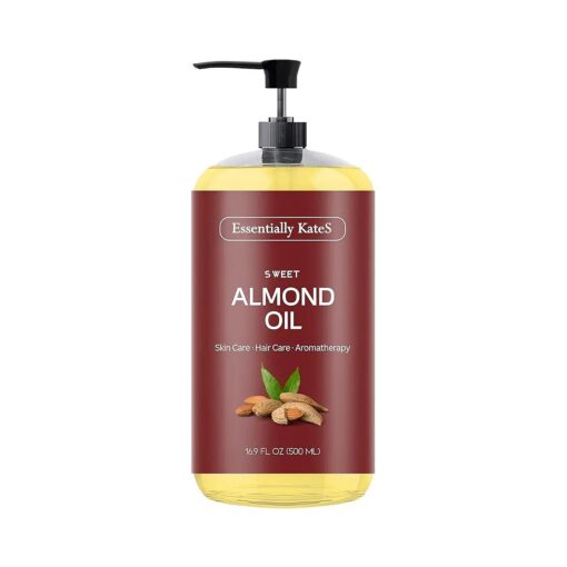 Sweet Almond Oil 16 oz - 100 % Pure and Natural and Cold Pressed