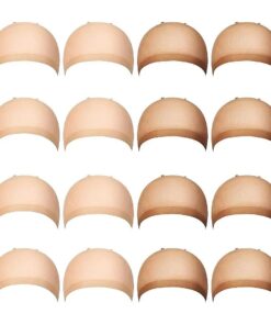 100 Pieces Wig Caps Stocking Caps For Wigs Elastic Medium Nylon Stocking Caps Stretchy Wig Head Cap ( Beige and Natural Nude )