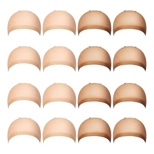 100 Pieces Wig Caps Stocking Caps For Wigs Elastic Medium Nylon Stocking Caps Stretchy Wig Head Cap ( Beige and Natural Nude )