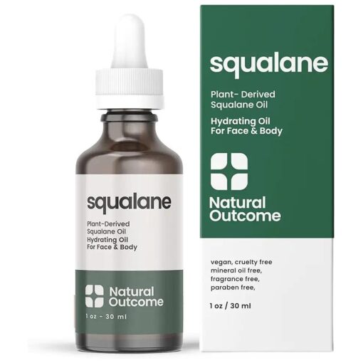 Pure Squalane Oil l 100 % Plant Derived Squalane Oil for Face, Body, Hair & Lips I Weightless Moisturizing Oil Firms Skin, Reduces Fine Lines & Enhances Skin Elasticity I 1 oz