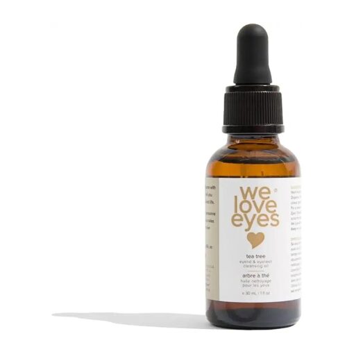 We Love Eyes- All Natural Tea Tree Eyelid Cleansing Oil - Eyelid Scrubs - Eyelid Hygiene - naturally cleans allergens - 100 % Preservative Free - Australian Tea Tree Oil - 30ml