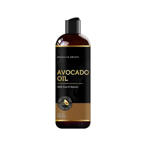 Brooklyn Botany Avocado Oil for Skin, Hair and Face - 100 % Pure and Natural Body Oil and Hair Oil - Carrier Oil for Essential Oils, Aromatherapy and Massage Oil - 8 fl Oz