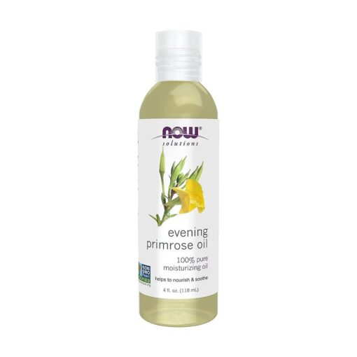 NOW Solutions, Evening Primrose Oil, 100 % Pure Moisturizing Oil, with Essential Fatty Acids 4-Ounce