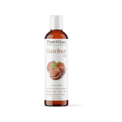 Hazelnut Oil 4 oz Cold Pressed Carrier 100 % Pure Natural For Skin, Body, Face, and Hair Growth Moisturizer, Great For Creams, Lotions, Lip balm and Soap Making