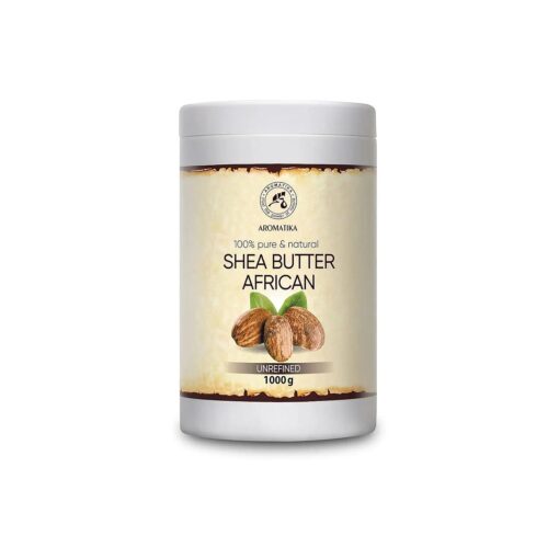 Shea Butter 35 Oz - Unrefined & Cold Pressed - Africa - Ghana - 100 % Pure & Natural Shea Butter Body Butter - Unrefined Raw - Intensive Care for The Face - Body - Hair