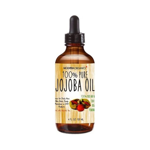 Jojoba Oil Premium Jojoba Oil 4 Fl Oz, 100 % Pure Organic Cold Pressed Unrefined Best for Hair, Skin, Face & Nails