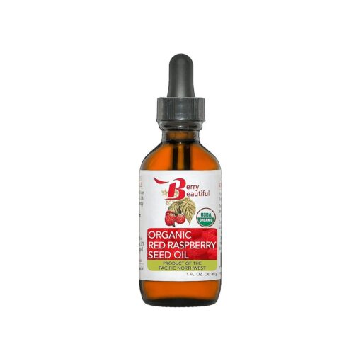 Organic Raspberry Seed Oil - USDA Certified, Cold Pressed, Unrefined, 100 % Pure for Skin, Hair, and Nails - 1 fl oz