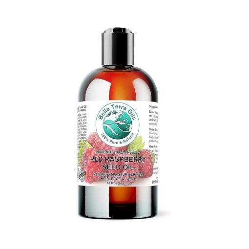 Red Raspberry Seed Oil 16 oz 100 % Pure Cold-pressed Unrefined Organic - Bella Terra Oils