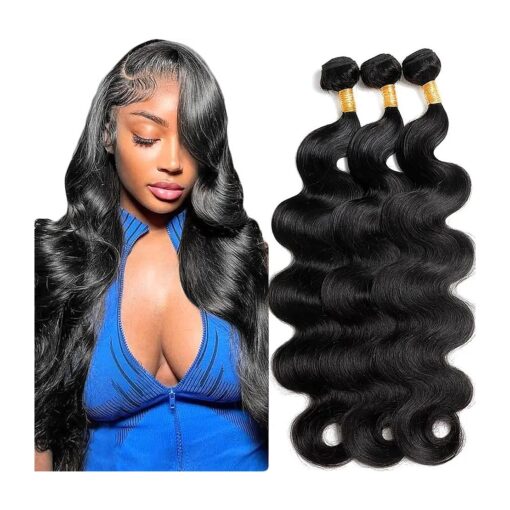 12A Human Hair Bundles 22 24 26 Inch Body Wave Bundles Human Hair 100 % Unprocessed Brazilian Virgin Hair Weave 3 Bundles Real Human Hair Extensions