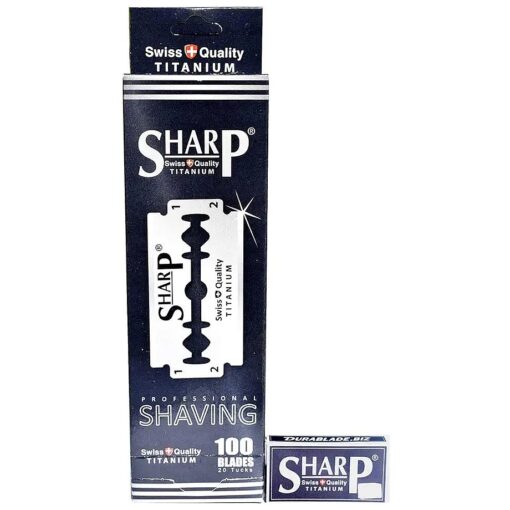 100 Sharp Titanium Double Edge Razor Blades For Safety Razor - Men 's Safety Razor Blades For Shaving For Men For A Smooth And Clean Shave ( 1 Year Supply )