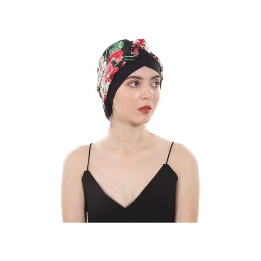 Women 's Soft Silky Satin Turban Elastic Wide Band Satin Bonnet Night Sleep Hat Hair Loss Cap