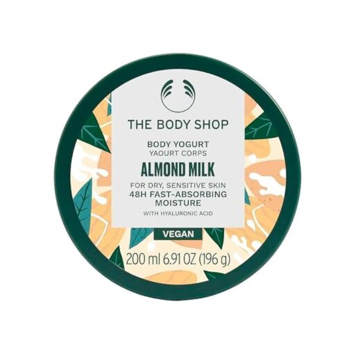 The Body Shop Almond Milk Body Yogurt, 48hr Moisturizer, for Sensitive and Dry Skin, 100 % Vegan, 6.98 Fl.Oz