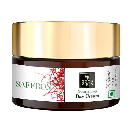 Good Vibes Saffron Nourishing Day Cream - 100 g - Hydrating and Nourishing Formula to Heal Dull Damaged Skin