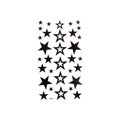 Star Temporary Tattoos Taterproof Tattoo Stickers Non-toxic Solid Hollow 5 Pointed Tattoo Stickers