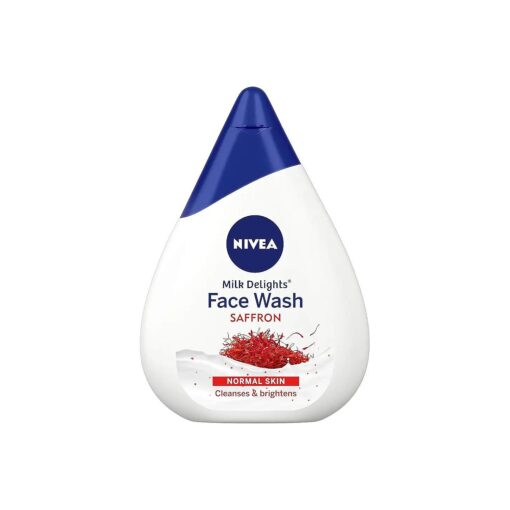 NIVEA Women Face Wash for Normal Skin, Milk Delights Saffron, 100 ml