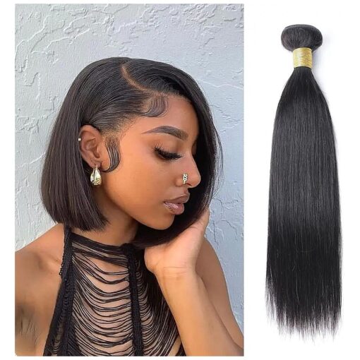 Short Brazilian Virgin Hair Straight Bundles 100 % Human Hair Weaves Brazilian Unprocessed 100G/Pcs Hair Extensions Natural Color Can Dye 10A 8 Inch Short Hair Bundles