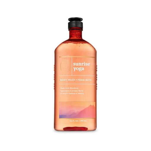 Bath and Body Works Body Care Aromatherapy - Body Wash + Foam Bath - 10 fl oz - Many Scents ! ( Sunrise Yoga - Mandarin Spearmint Juniper Berry )