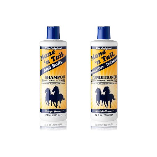 Mane 'n Tail Original Body Shampoo & Moisturizer Texturizer Condition 12 Ounce Each For Stronger Longer Hair