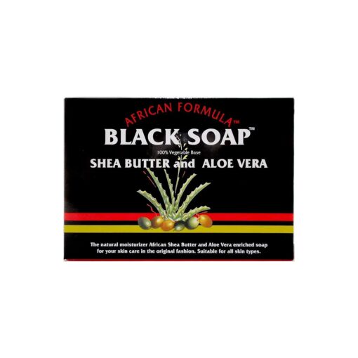 Madina African Black Soap Shea Butter and Aloe Vera, 3.5 oz ( Pack of 12 )