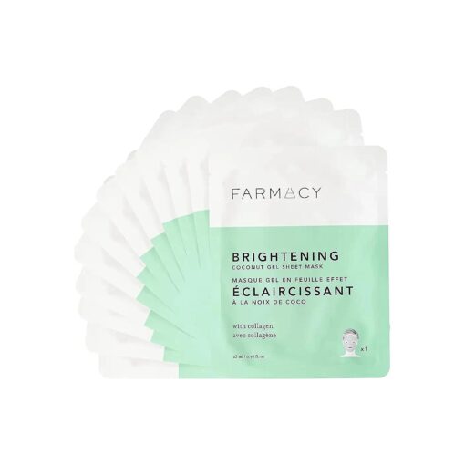 Farmacy Coconut Gel Sheet Masks - Brightening Skin Care Face Mask - 12 Pack