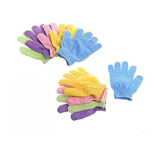 12 Pair Wholesale Lot Double Side Durable Exfoliating Skin Spa Bath Scrubs Bathing Gloves Shower Soap Clean Hygeine