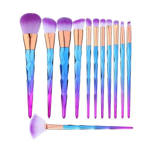 12 Pcs Makeup Brushes Set Premium Foundation Blending Blush Concealer Eye Face Lip Brushes for Powder Liquid Cream Complete Makeup Brushes Kit Synthetic Bristles