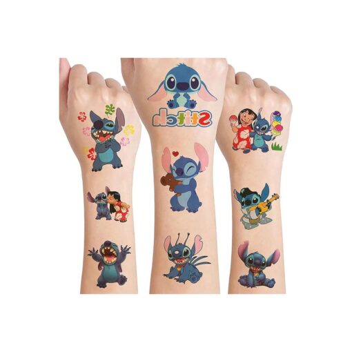 12 Sheets Cute Temporary Tattoos for Kids, Party Supplies Anime Cartoon Tattoos for Boys Girls Party Favors Birthday Party Decorations Fake Tattoos Party Game Activities Reward Gifts