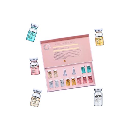 BB Glow Starter Kit BB Glow Serum for Microneedling Serum Ampoule Skin Treatment Kit 0.27oz 12 Vials