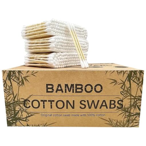 Wooden Cotton Swabs 1200ct /Double Tipped Bamboo Cotton Buds