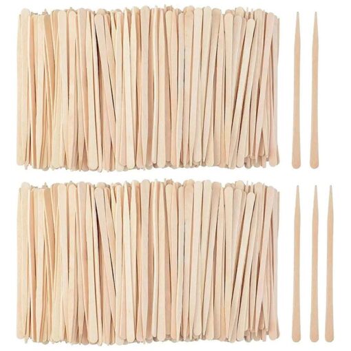 1200 Pack Wooden Waxing Sticks Wax Spatulas Sticks Small Wax Applicator Sticks Wood Craft Sticks Spatulas Applicator for Hair Eyebrow Nose Removal ( Without Handle )