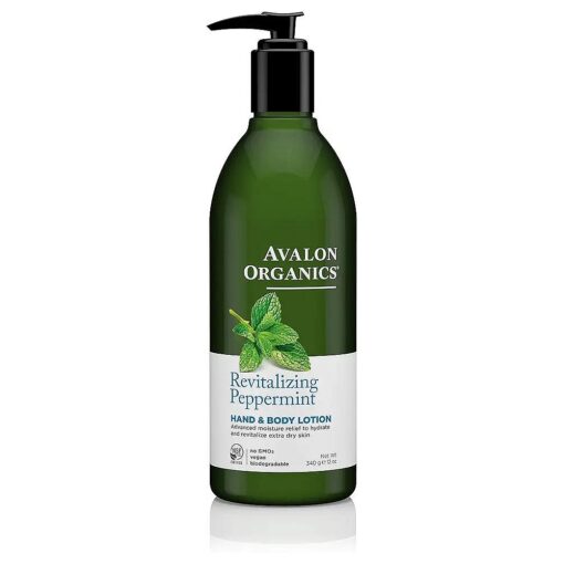 Avalon Organics Peppermint Hand And Body Lotion, 12-Ounce Bottle ( Pack of 2 )