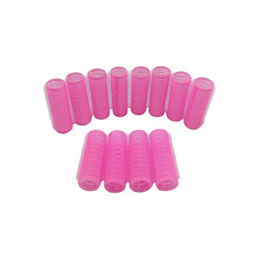 12PCS Roller Hair Curlers For Medium Short Hair, Heatless Roller Hair Curler For Bangs, Create Natural Curly Hairstyle bule ( Pink )