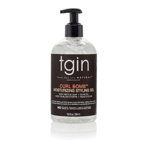 tgin Curl Bomb Moisturizing Styling Gel For Natural Hair - Dry Hair - Curly Hair, 13 oz