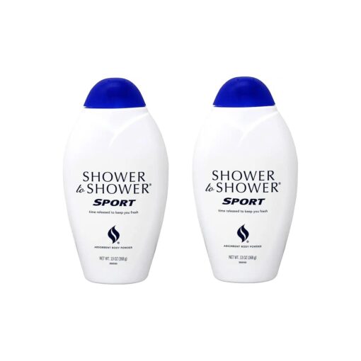 Shower to Shower Absorbent Body Powder, Sport, 13-Ounce Bottles ( Pack of 2 )