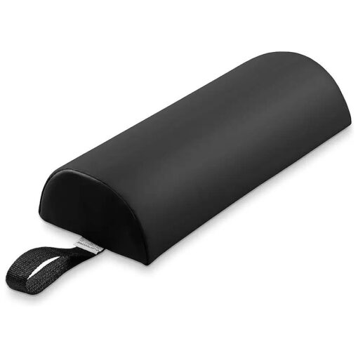 Saloniture Half Round Neck Massage Table Bolster Pillow Pad - 13 x 6 x 3 Inch - Black