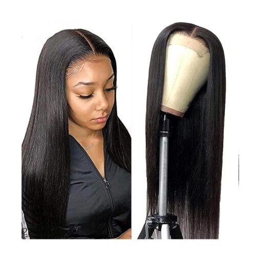 14 Inch 4x4x1 T Part HD Lace Front Wigs Human Hair Brazilian Straight Human Hair Wigs for Black Women Lace Closure Wigs Pre Plucked Natural Hairline with Baby Hair Natural Black