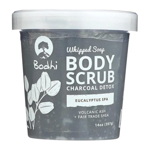 Eucalyptus Spa Charcoal Detox Whipped Soap Body Scrub, 14 OZ