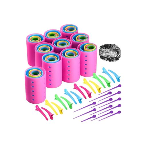 141 Pieces Hair Rollers Set Include 60 Plastic Hair Rollers