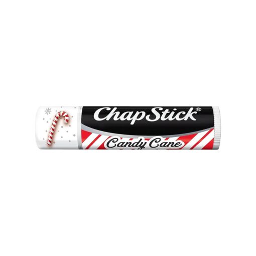 ChapStick Candy Cane Peppermint Lip Balm Tube, Candy Cane Lip Balm and Lip Moisturizer for Lip Care - 0.15 Oz