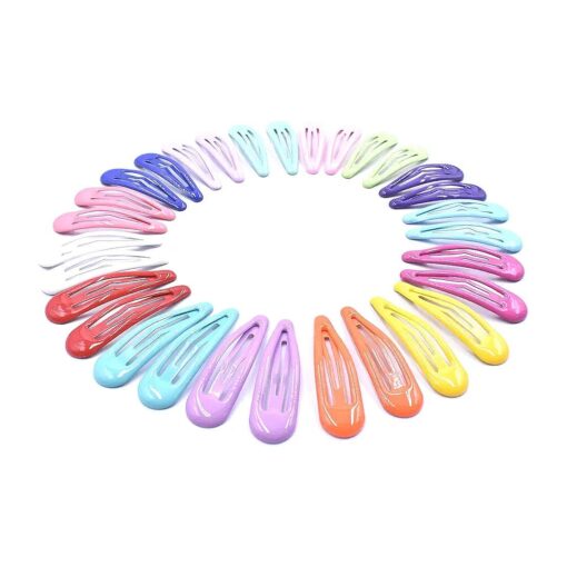 15 Pairs Colorful Assorted Color Glossy Snap Prong Clips Bendy Hair Clips Barrettes for Ladies Girls Women Adults Hair Bows