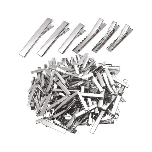 150 Pieces Alligator Hair Clips Flat Top with Teeth Metal Crocodile Hair Pins Curl Clips Single Prong for Hair Care, Arts & Crafts Projects - 3 Sizes