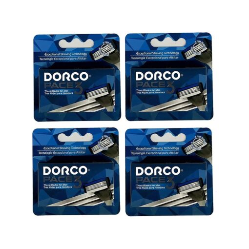 Dorco Pace 3 - Three Razor Blade Shaving System- Value Pack - 16 Cartridges ( No Handle )