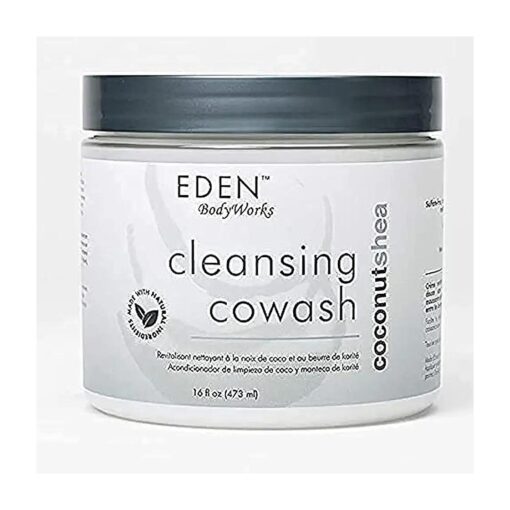 EDEN BodyWorks Coconut Shea Cleansing Cowash | 16 oz | Remove Build Up, Cleanse, Control Frizz & Soften Hair - Packaging May Vary