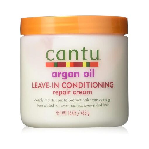 Cantu Argan Oil Leave-In Conditioner Repair Cream 16 Ounce ( 473ml ) ( 2 Pack )