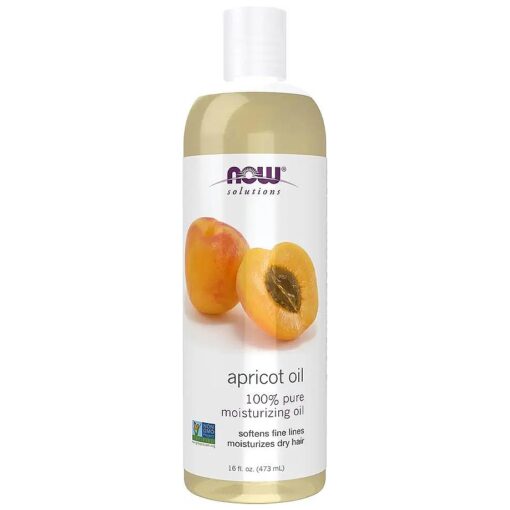 NOW Solutions, Apricot Kernel Oil, Hair Moisturizer, Rejuvenating Skin Oil, Softens Fine Lines, 16-Ounce