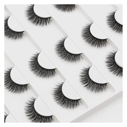 16 Pairs False Eyelashes Natural Wispy Fluffy Dramatic Volume Fake Lashes Extension Handmade Cruelty-free Eyelash ( D020 )