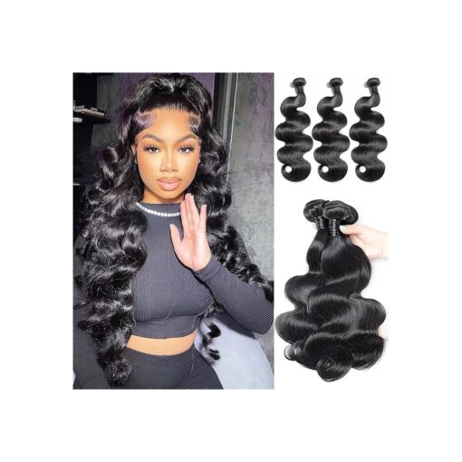 16 18 20 Inch Bundles Human Hair Body Wave Bundles Human Hair Bundles Weave Bundles Human Hair 12A Quick Weave Hair Bundles 100 % Real Unprocessed Virgin Remy Bundles Human Hair 3 Bundles Human