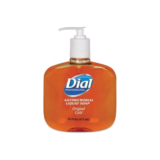 Dial Professional 80790CT Gold Antimicrobial Soap Floral Fragrance 16oz Pump Bottle 12/Carton